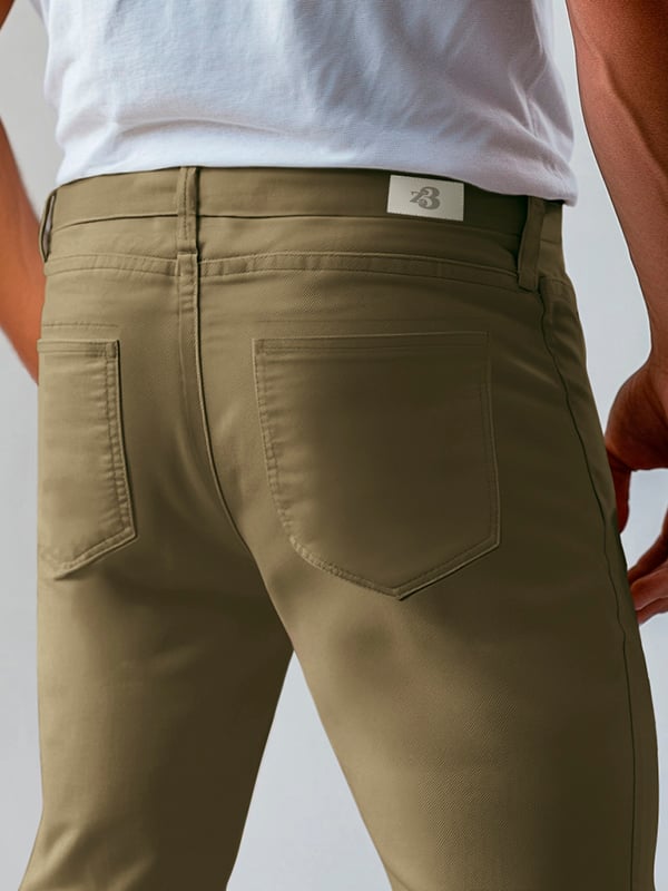 z3 4 Way Stretch Khaki Tailored Fit Pants