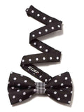 ZOD! Dotted Black Microfibre Bow Tie