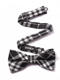 ZOD! Check Black/ White Microfibre Bow Tie