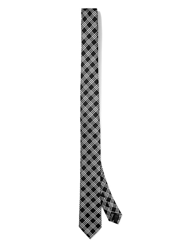 ZOD! Check Black Microfibre Tie