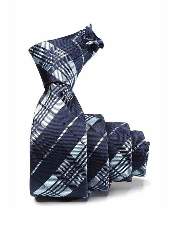 ZOD! Check Navy Microfibre Tie