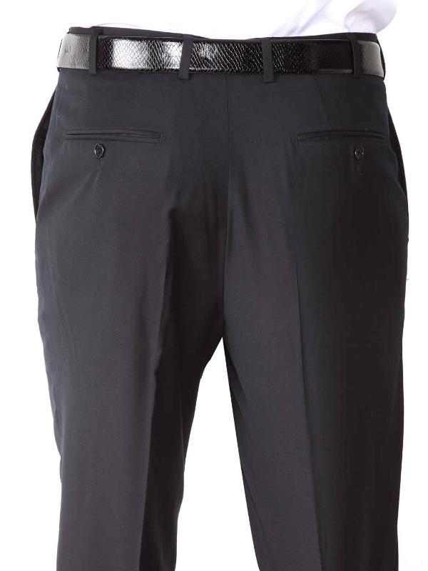 Biella Navy Classic Fit Wool Trousers