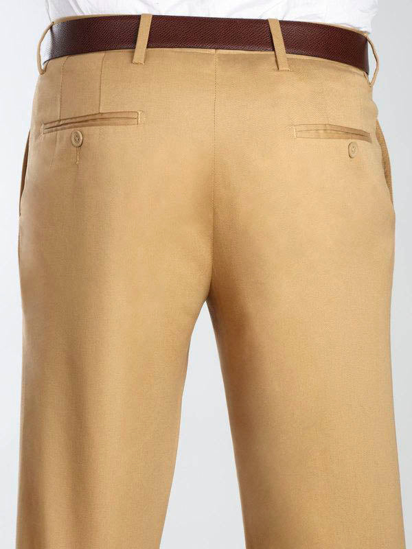 Mantova Mustard Tailored Fit Cotton Trousers