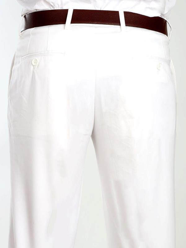 Mantova White Tailored Fit Chinos