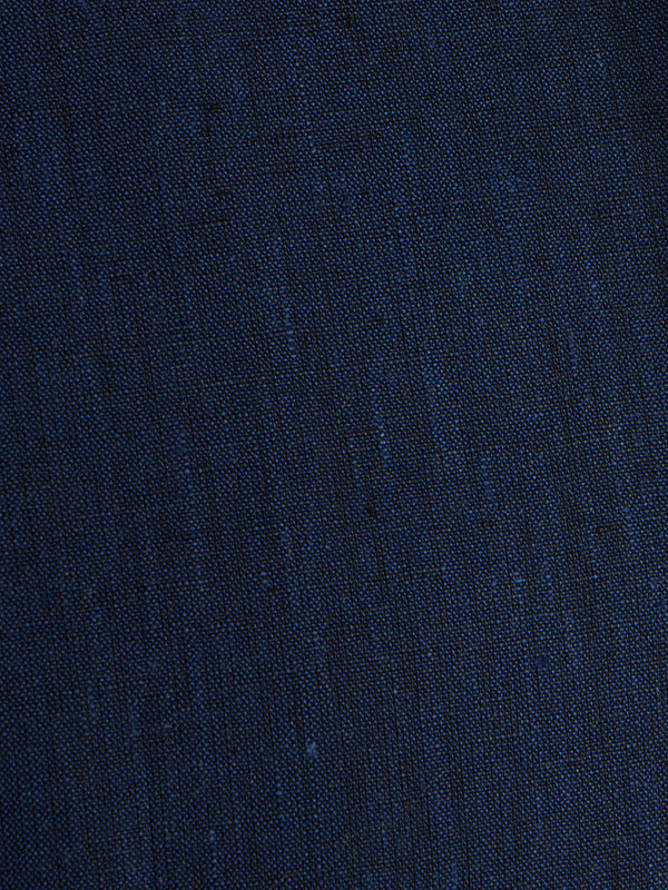 Positano Navy Tailored Fit Pure Linen Trouser
