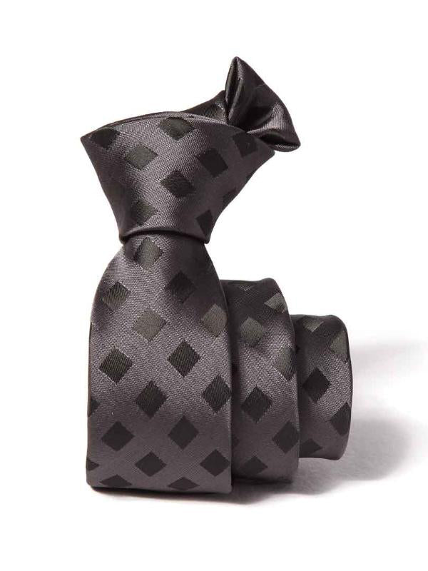 ZOD! Check Black Microfibre Tie