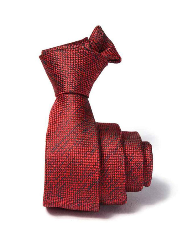ZOD! Structure Red Microfibre Tie