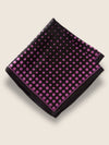 Purple Polka Silk Pocket Square
