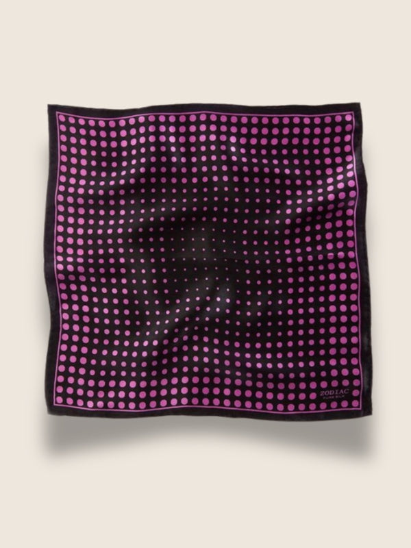 Purple Polka Silk Pocket Square