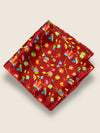 Maroon/ Red All Over Silk Pocket Square