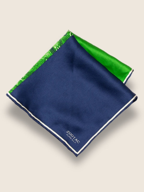 Green 4-in-1 Silk Pocket Square