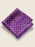 Purple Polka Silk Pocket Square
