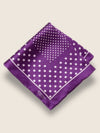Purple Polka Silk Pocket Square