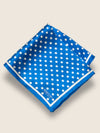 Blue Polka Silk Pocket Square