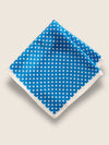Blue Polka Silk Pocket Square
