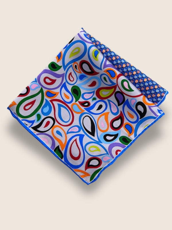 Grey Multi 4-in-1 Silk Pocket Square