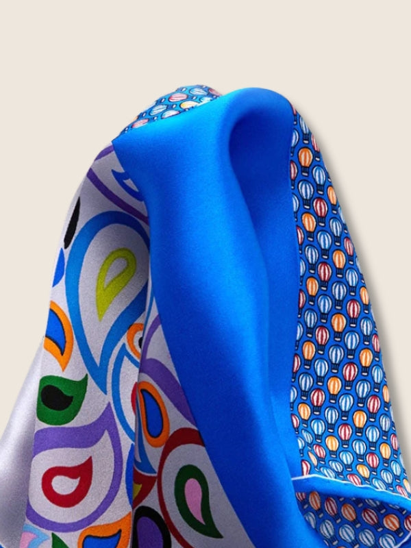 Grey Multi 4-in-1 Silk Pocket Square