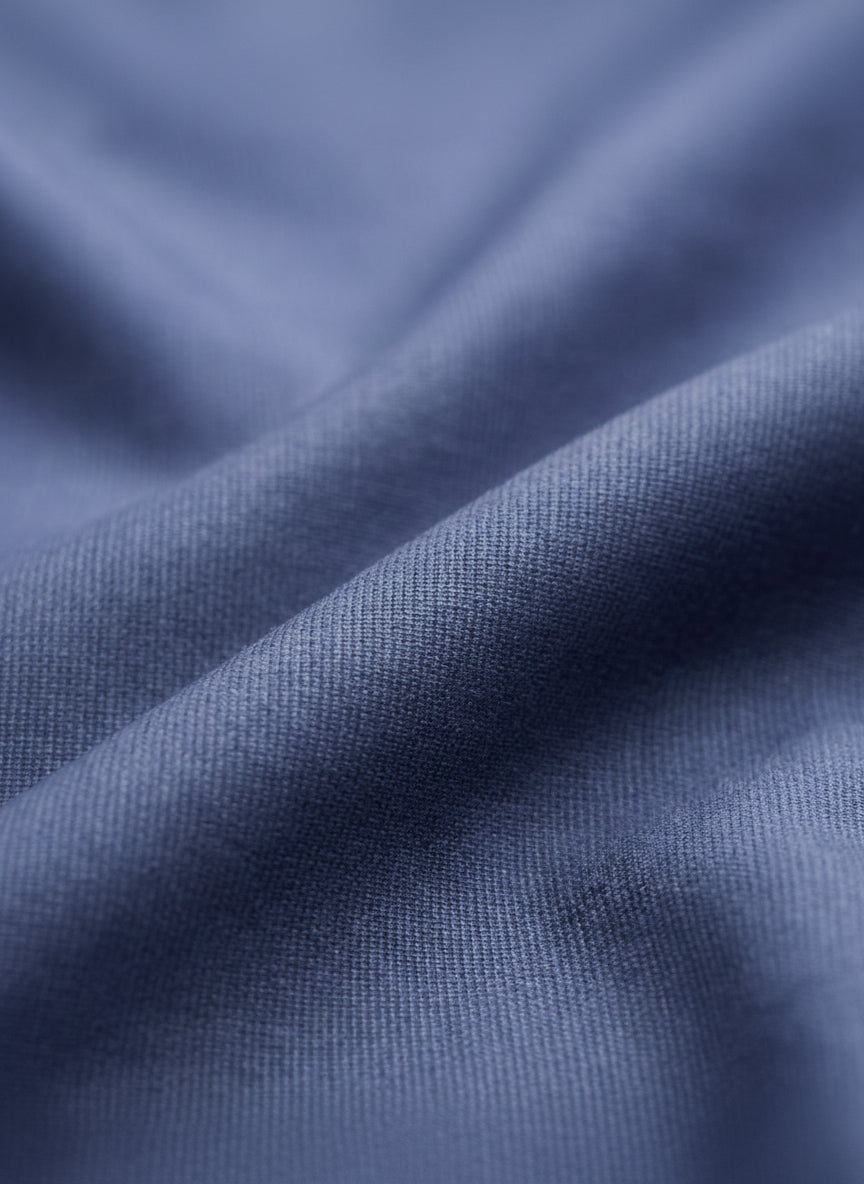 Sainz Blue Tecnho 4 Way Stretch Solid Full Sleeve Single Cuff Slim Fit Party Wear Blended Shirt