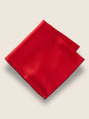 Red/Navy Solid Silk Pocket Square