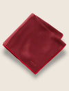 Maroon/Red Solid Silk Pocket Square