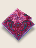 Pink Paisley Silk Pocket Square