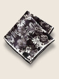 Black & White All Over Silk Pocket Square