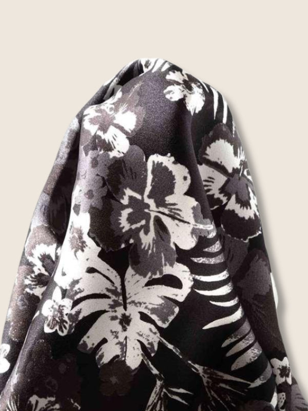 Black & White All Over Silk Pocket Square