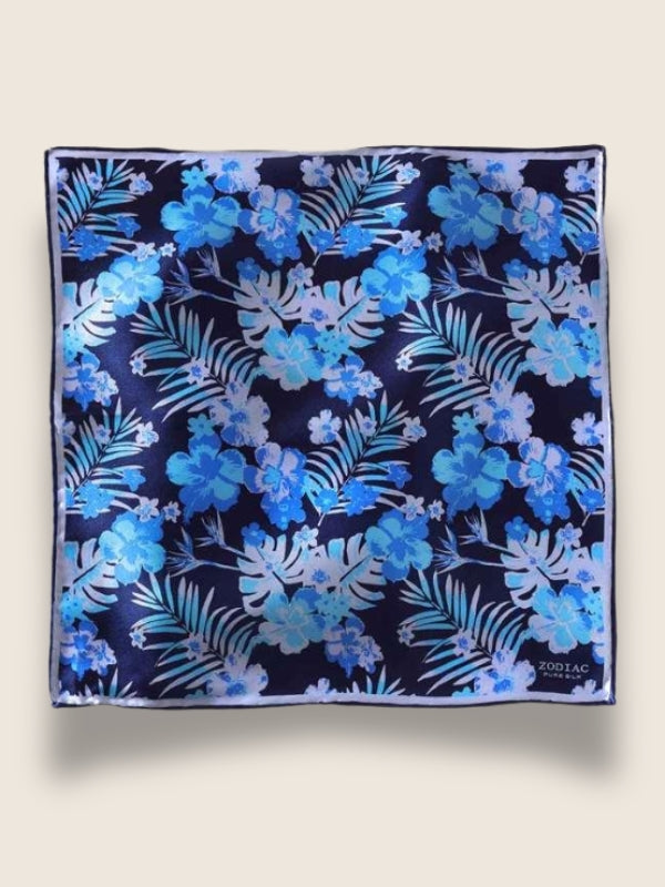 Blue All Over Silk Pocket Square