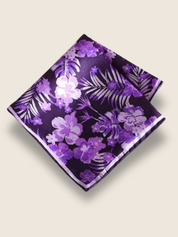 Purple All Over Silk Pocket Square