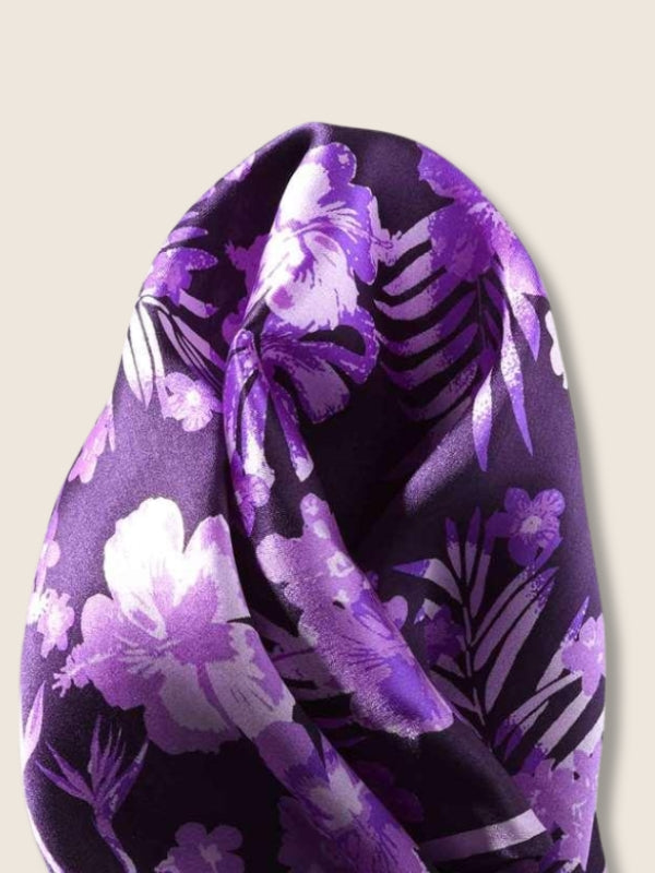 Purple All Over Silk Pocket Square
