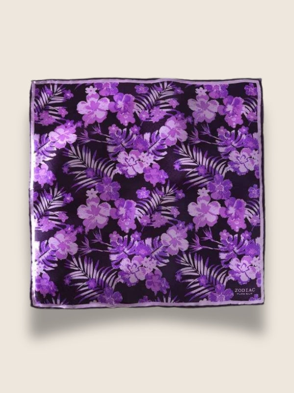 Purple All Over Silk Pocket Square