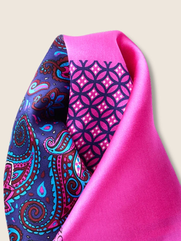 Pink 4-in-1 Silk Pocket Square