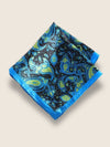 Blue Paisley Silk Pocket Square