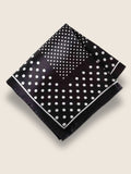 Black & White Polka Silk Pocket Square