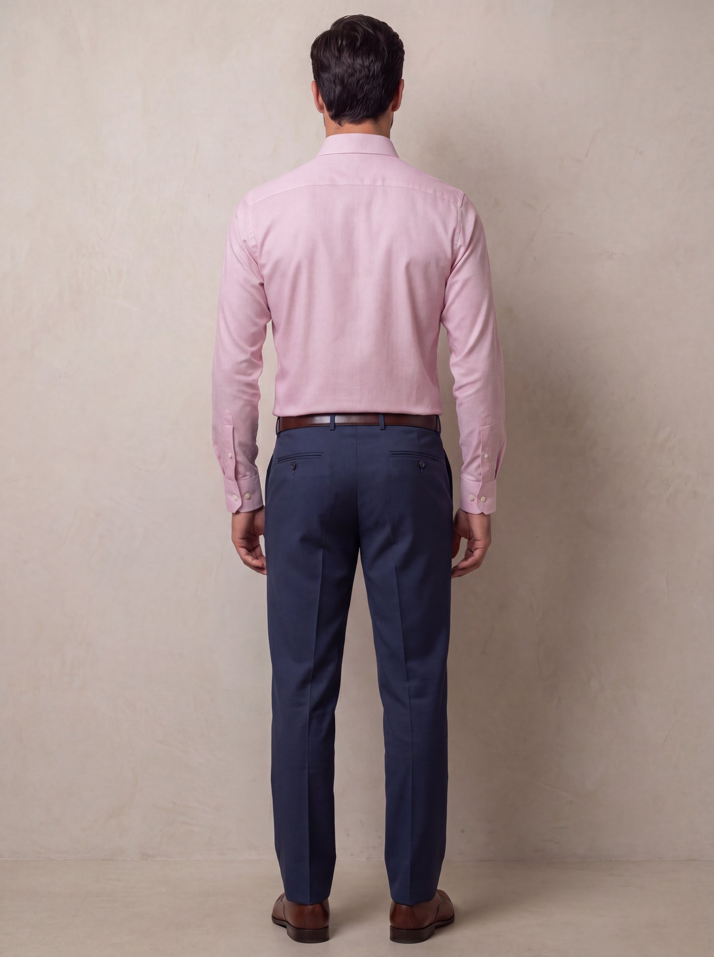 Ponte Pink Solid Full Sleeve Double Cuff Classic Fit Classic Formal Two Ply Mercerized Cotton Shirt