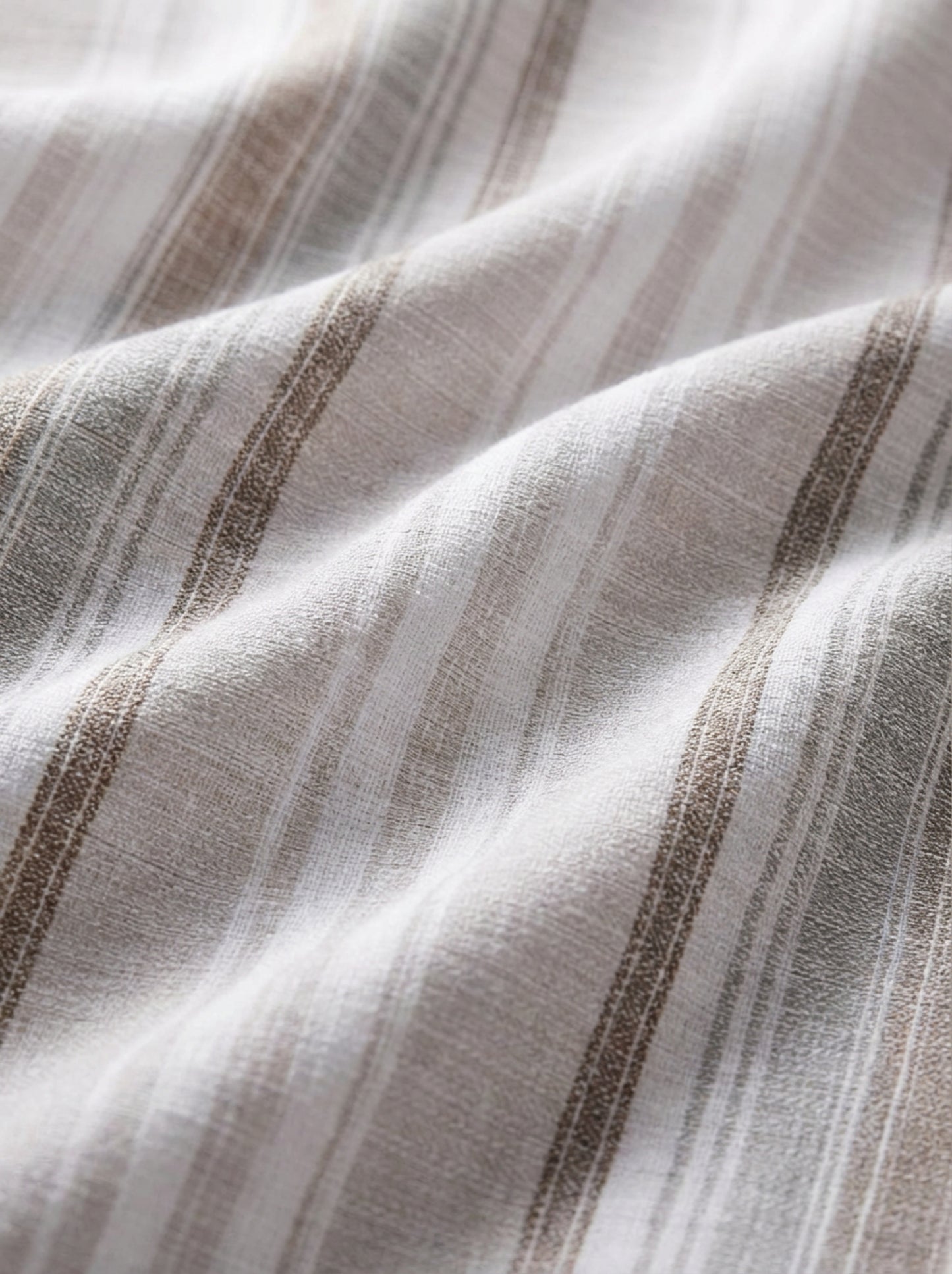 Tenerife Crepe Grey Striped Full Sleeve Tailored Fit Casual Cotton Shirt