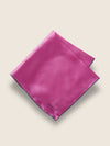 Pink/Grey Plain Silk Pocket Square