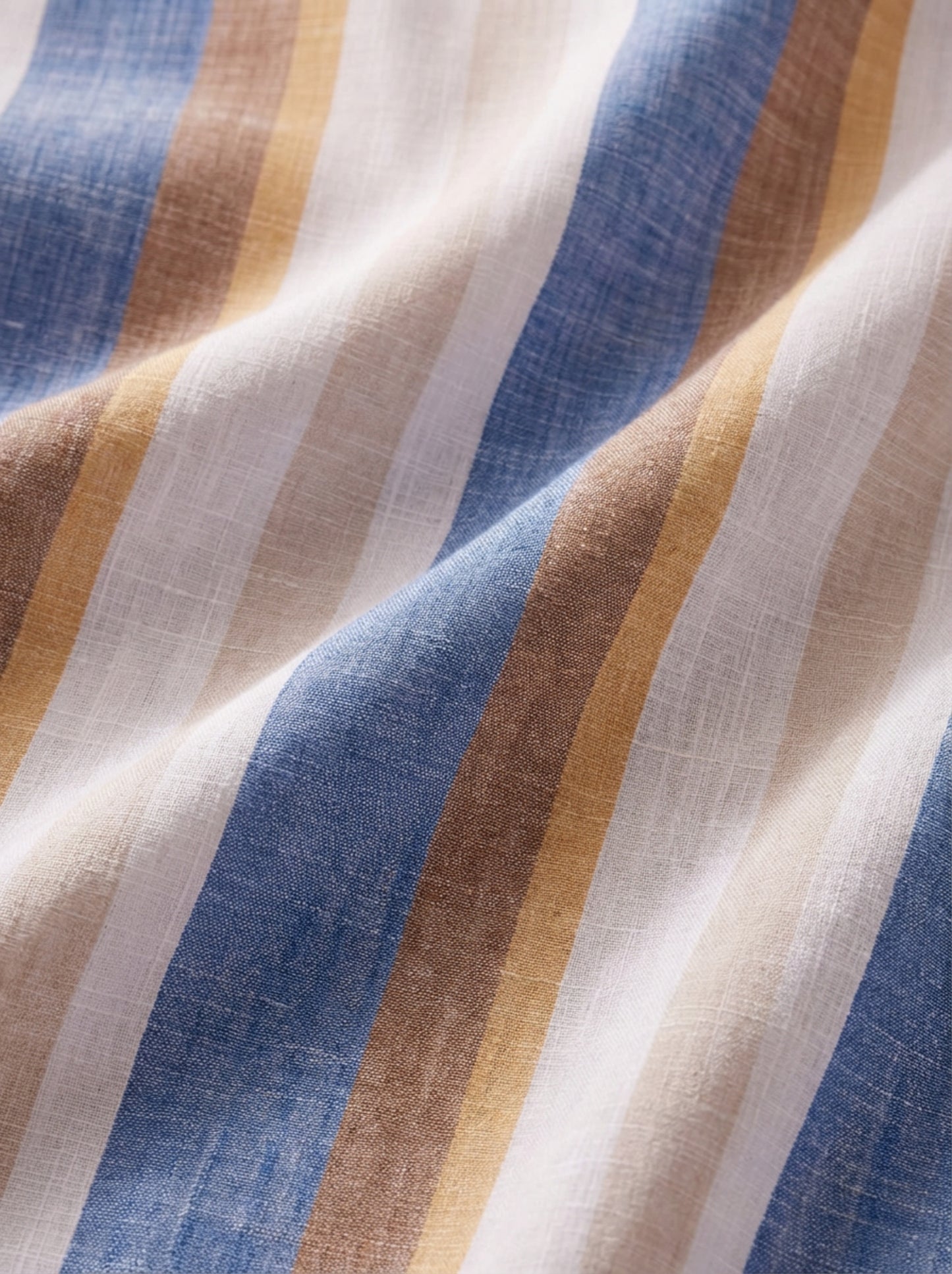 Giggs Slub Blue Striped Full Sleeve Tailored Fit Casual Cotton Shirt