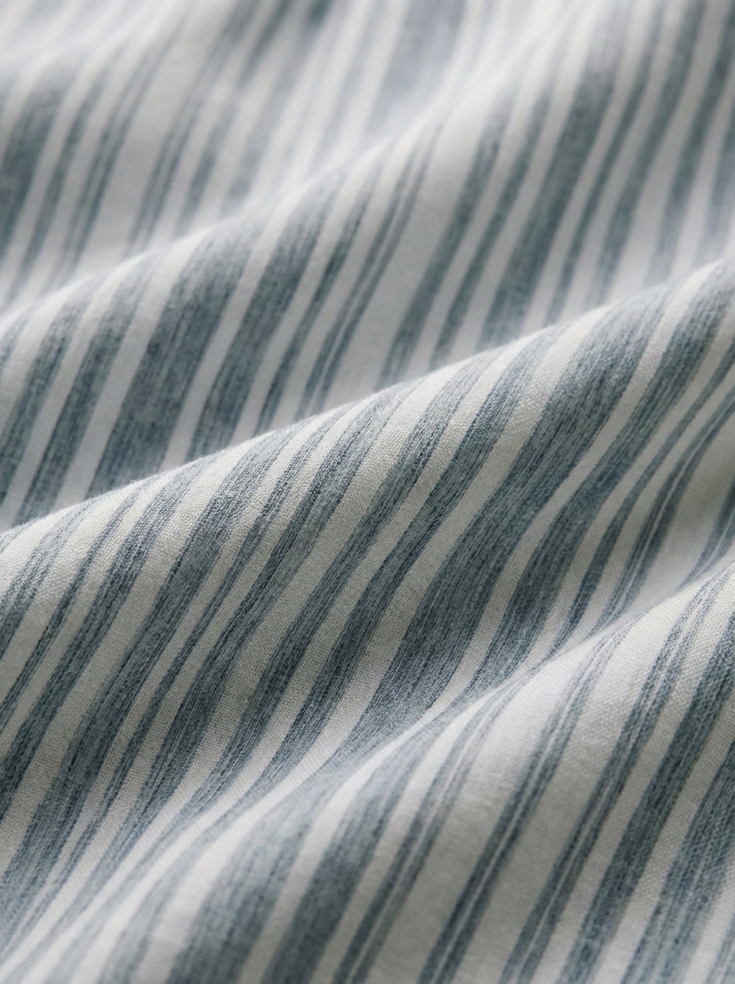 Scheffler Blue Striped Full Sleeve Tailored Fit Casual Blended Shirt