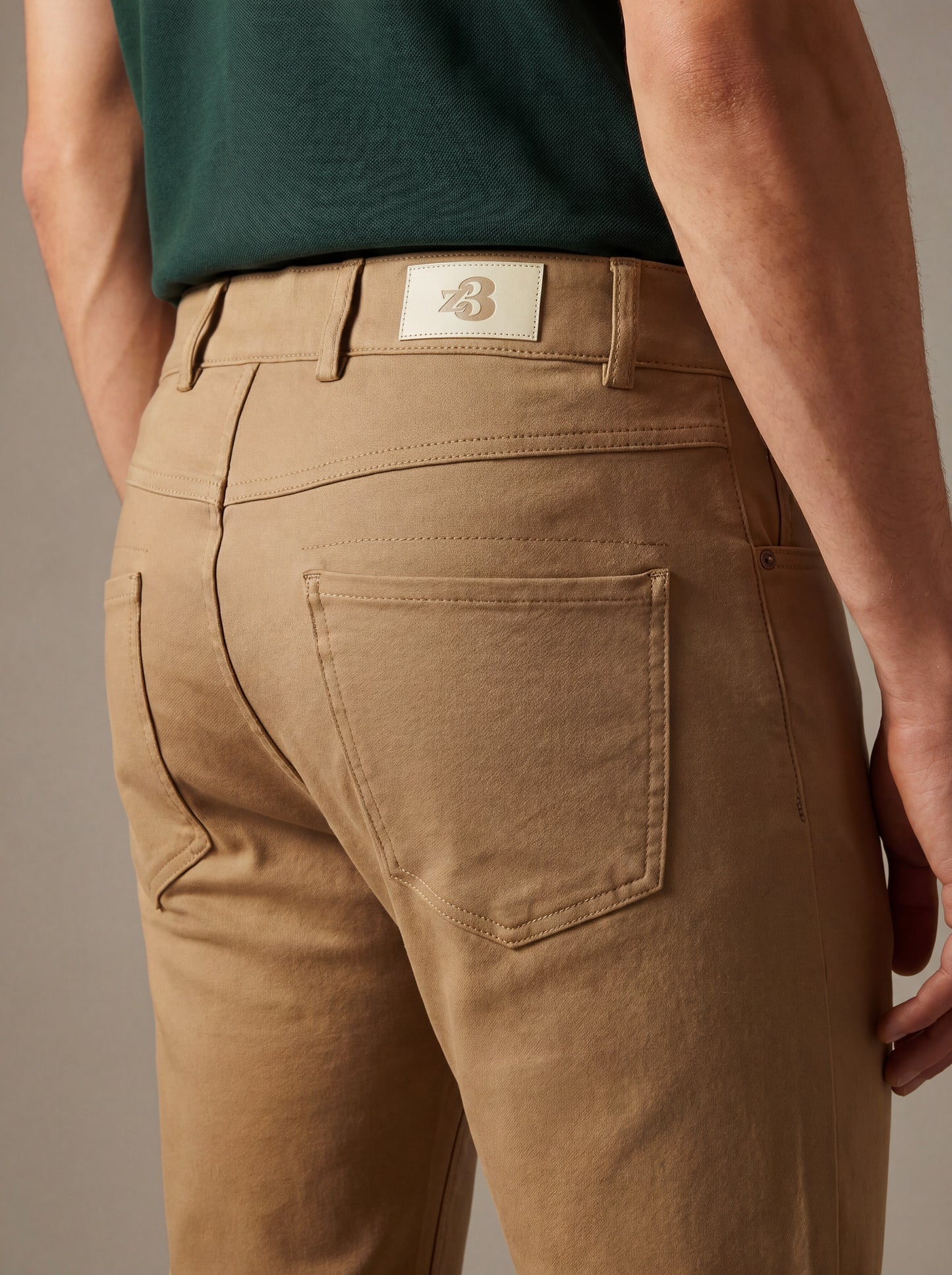 z3 4 Way Stretch Brown Tailored Fit Pants