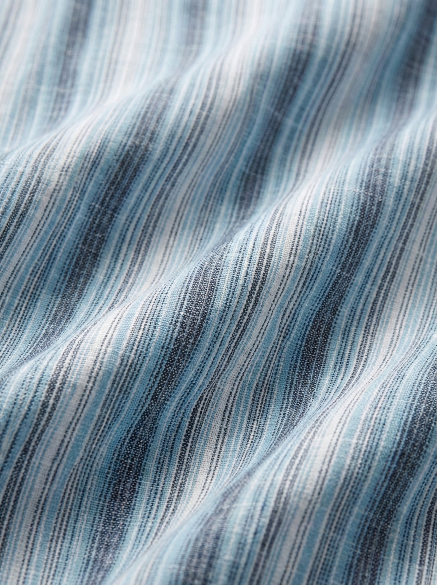 Xander Slub Blue Striped Full Sleeve Tailored Fit Casual Cotton Shirt