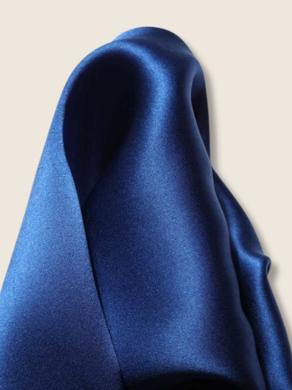 Navy/ Navy Solid Silk Pocket Square
