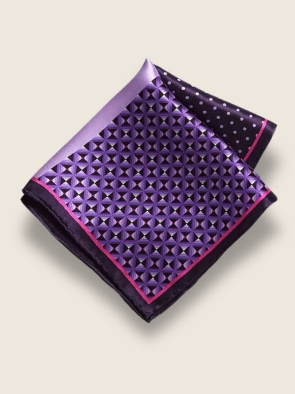 Purple 4-in-1 Silk Pocket Square