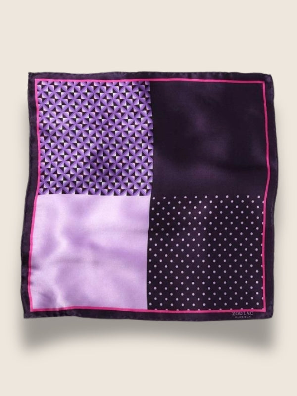 Purple 4-in-1 Silk Pocket Square