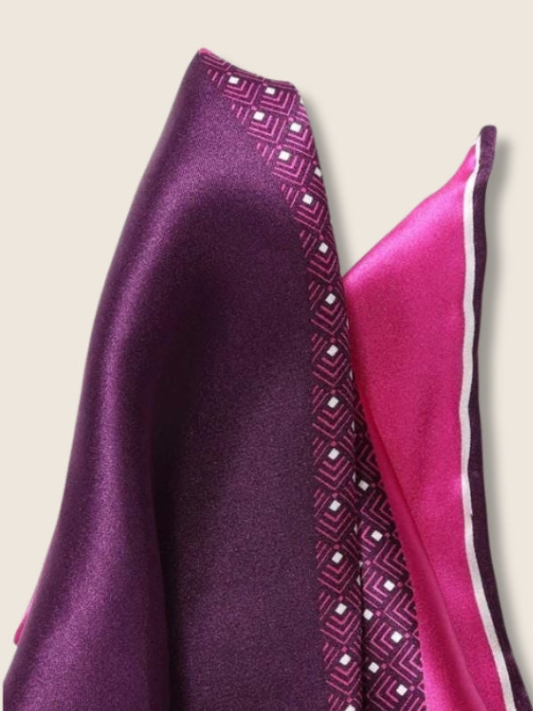 Purple 4-in-1 Silk Pocket Square
