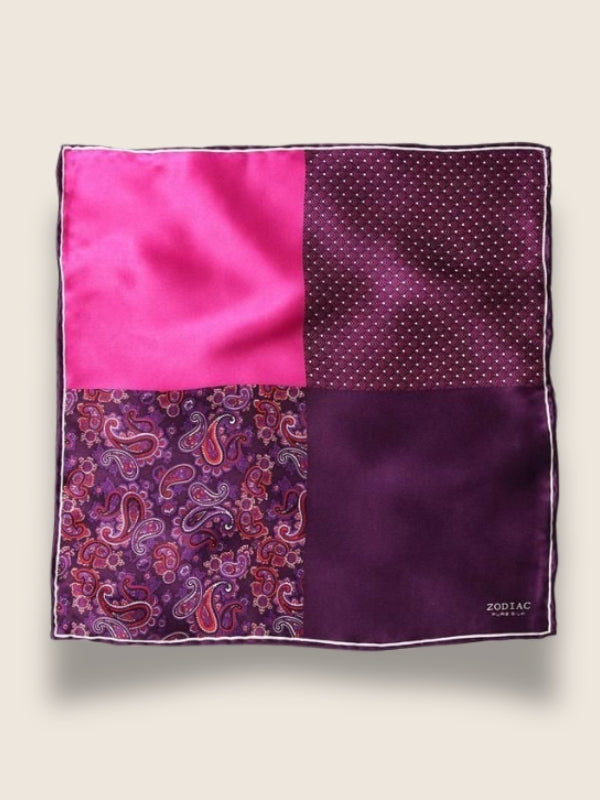 Purple 4-in-1 Silk Pocket Square