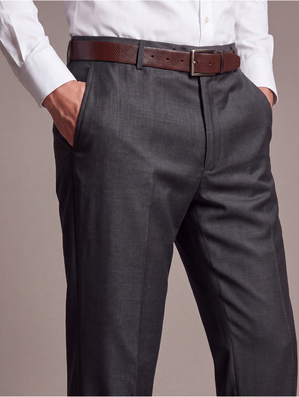 Biella Charcoal Tailored Fit Trouser
