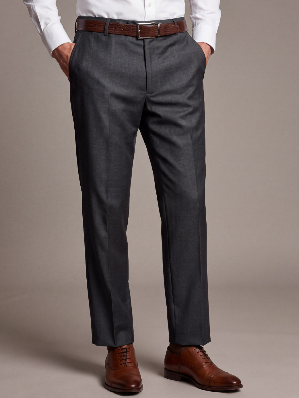 Biella Dark Grey Tailored Fit Trouser