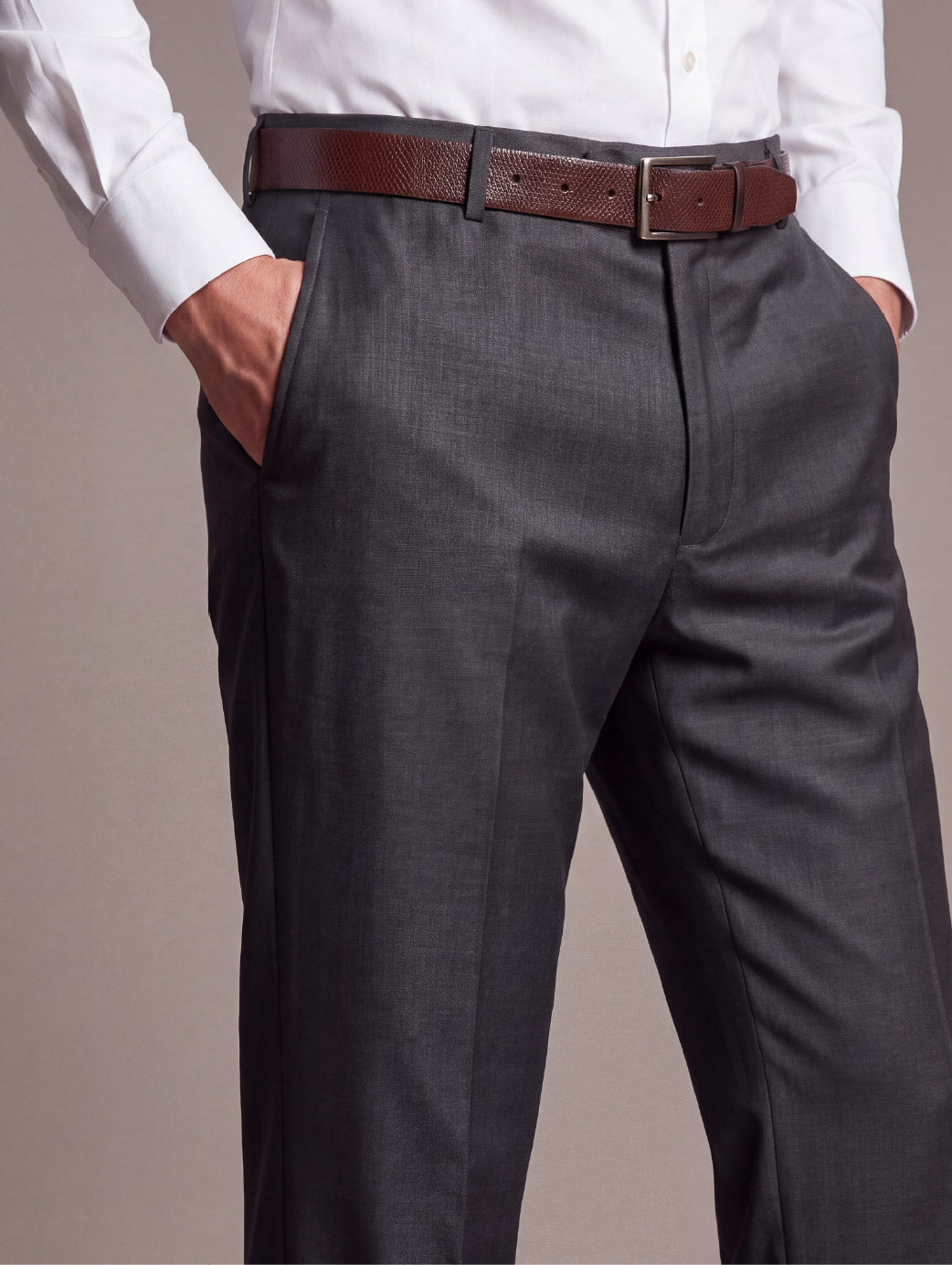 Biella Dark Grey Tailored Fit Trouser