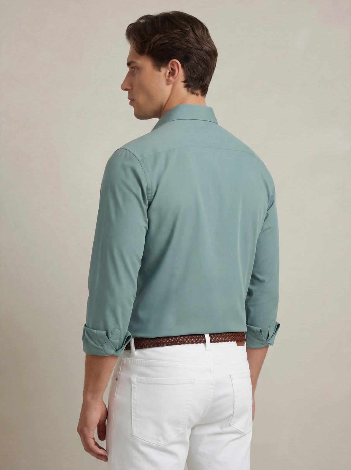 Beyer Jade Techno 4 Way Stretch Solid Full Sleeve Single Cuff Slim Fit Party Wear Blended Shirt